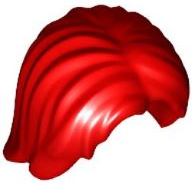 Hair Mid-Length Tousled with Center Part in Red