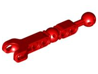 Large Figure Skeletal, Limb with Ball Joint on Axle and Ball Socket and Four Holes in Red