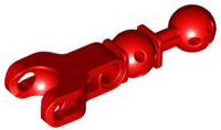 Large Figure Skeletal, Limb with Ball Joint on Axle and Ball Socket and Hole in Red