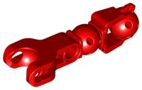 Large Figure Skeletal, Limb with Ball Joint, and Ball Socket and Hole in Red