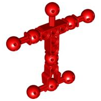 Large Figure Skeletal, Torso with 9 Ball Joints, and 6 Holes, Medium in Red