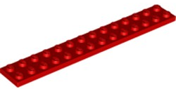 Plate 2 x 14 in Red