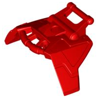 Large Figure Chest Cover, Armour with Angled Bar on Top and Straight Bar on Bottom in Red