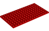 Plate 8 x 16 in Red