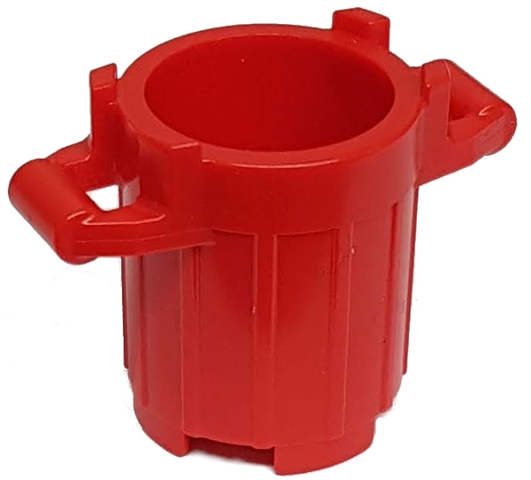 Trash Can with 4 Cover Holders in Red