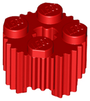 Brick Round 2 x 2 [Grill] in Red