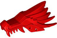 Creature Body Part, Dragon Head Upper Jaw [Plain] in Red