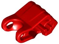 Large Figure Hand, Fist with Axle Hole, 4 Fingers in Red