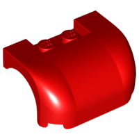 Vehicle Body, Wheel Arch / Mudguard 3 x 4 x 1 2/3 Curved Front in Red