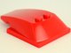 Brick Wedged, Curved 6 x 4 x 1 1/3 with 4 x 4 Base [Plain] in Red