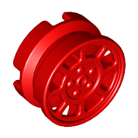 Wheel 11 x 6 with 8 Spokes in Red