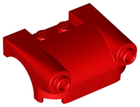Vehicle Body, Wheel Arch / Mudguard 3 x 4 with Headlights in Red