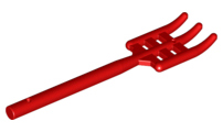 Equipment Pitchfork / Fork, Flat End [Soft] in Red