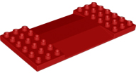 Duplo Plate 6 x 12 with Centre Ramp in Red