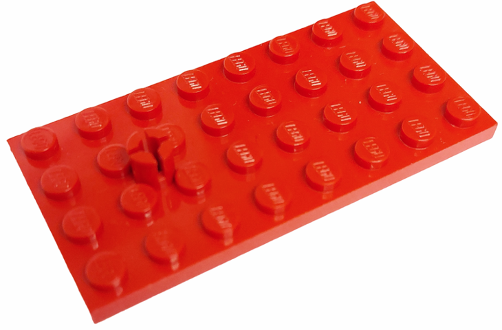 Plate Special 4 x 8 with Trailer Hitch Pin in Red