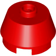 Brick Round 2 x 2 Truncated Cone in Red
