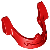 Headwear Accessory Visor / Chin Guard in Red