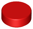 Tile Round 1 x 1 in Red