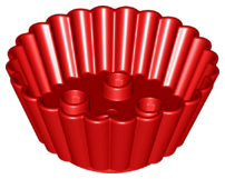 Duplo Cupcake / Muffin Cup with 2 x 2 Studs in Red