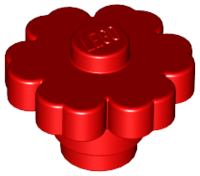 Plant, Flower 2 x 2 - Round [Solid Stud] in Red