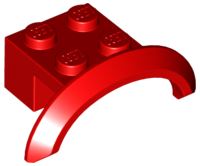 Wheel Arch, Mudguard 4 x 2 1/2 x 1 in Red