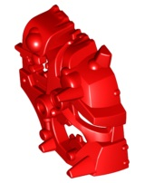 Large Figure Mask, Half (Splitface) in Red
