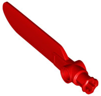 Technic Rotor Blade Small with Hole and Axle Connector End in Red