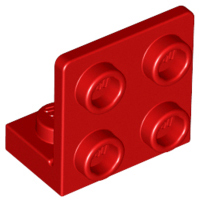Bracket 1 x 2 - 2 x 2 Inverted in Red