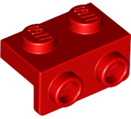 Bracket 1 x 2 - 1 x 2 in Red