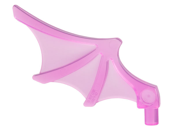 Animal Body Part, Bat Wing with Shaft [Chima Bat Wing] in Trans-Dark Pink