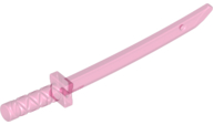 Weapon Sword / Katana / Shamshir with Capped Pommel [Square Guard] in Trans-Dark Pink