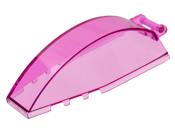 Windscreen 8 x 4 x 2 Curved with Handle in Trans-Dark Pink