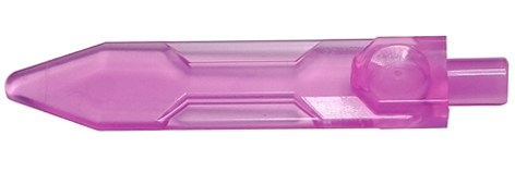 Weapon Sword, Blade with Bar, Double Edge in Trans-Dark Pink