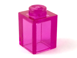 Brick 1 x 1 in Trans-Dark Pink