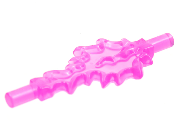 Wave / Power Burst / Flame, Bolt Large with Bar Ends in Trans-Dark Pink