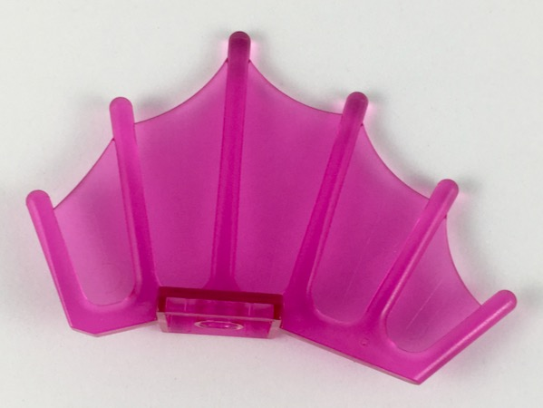 Animal Body Part, Dinosaur, Back Sail 8 x 2 x 5 in Trans-Dark Pink