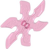 Large Figure Weapon 6 Blade Ninja Star / Shuriken in Trans-Dark Pink