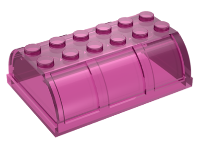 Trunk / Chest Lid 4 x 6 x 1 2/3 in Trans-Dark Pink