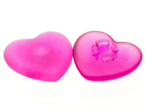 Clikits Icon, Heart 2 x 2 Large with Pin in Trans-Dark Pink