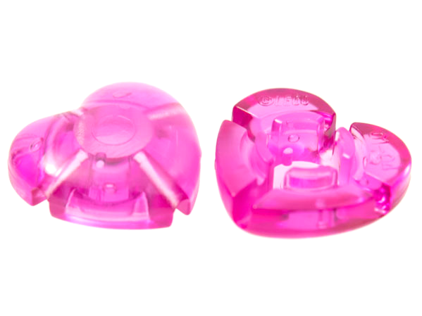 Clikits Icon, Heart 2 x 2 Large with Hole in Trans-Dark Pink