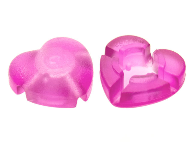 Clikits Icon, Heart 2 x 2 Small with Hole in Trans-Dark Pink