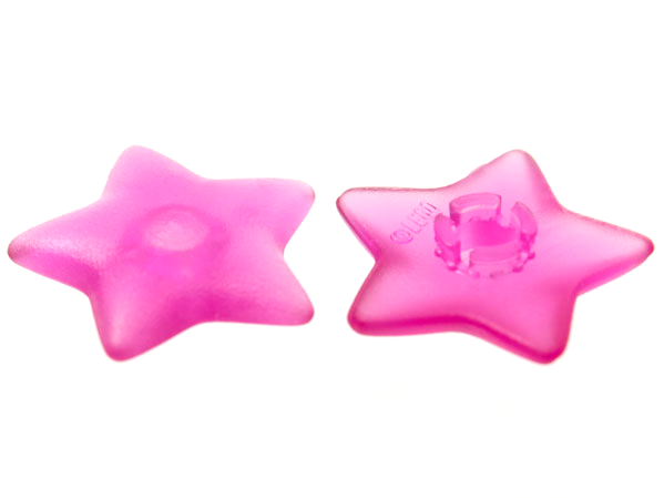 Clikits Icon, Star 2 x 2 Large with Pin in Trans-Dark Pink