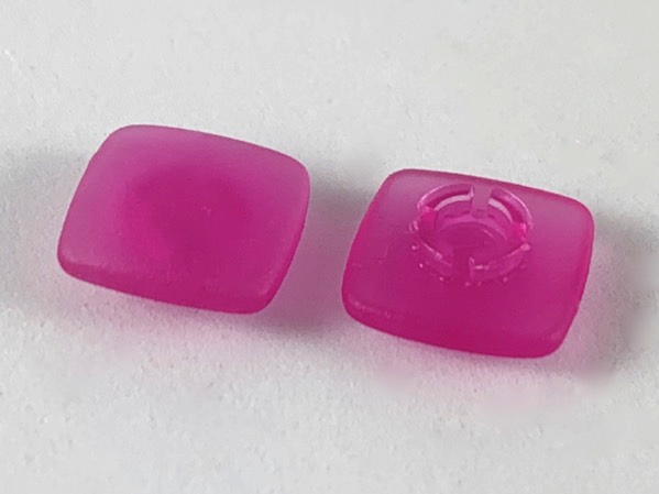 Clikits Icon, Square 2 x 2 Small with Pin [Frosted] in Trans-Dark Pink