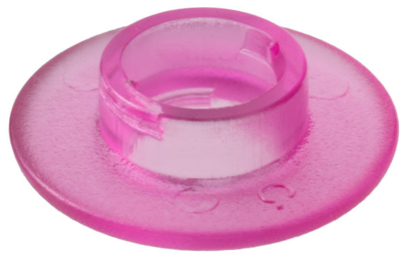Clikits Bead, Ring Thin Large with Hole and High Connector in Trans-Dark Pink