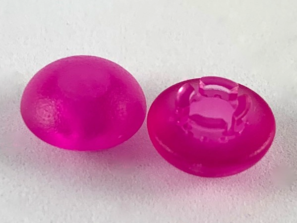 Clikits Icon, Round 2 x 2 Small, Thick with Pin in Trans-Dark Pink