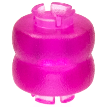 Clikits Bead, Connector Thick Small Double with 2 Pins in Trans-Dark Pink