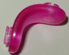 Clikits Connector, L-Bent with 2 Pins in Trans-Dark Pink