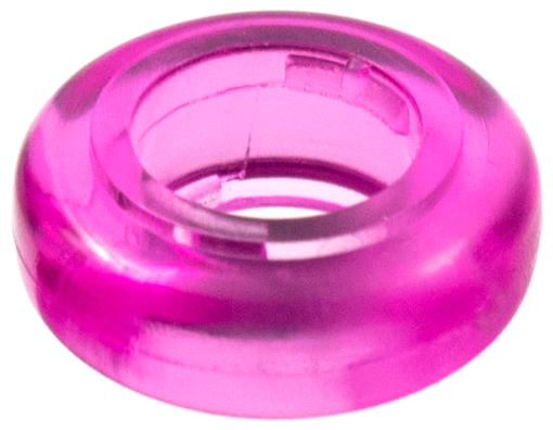 Clikits Bead, Ring, Thick Small with Hole in Trans-Dark Pink