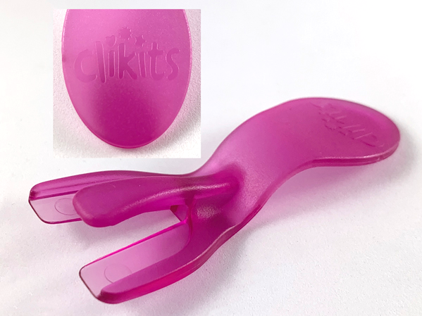 Clikits Part Separator with Clikits Logo on Handle in Trans-Dark Pink
