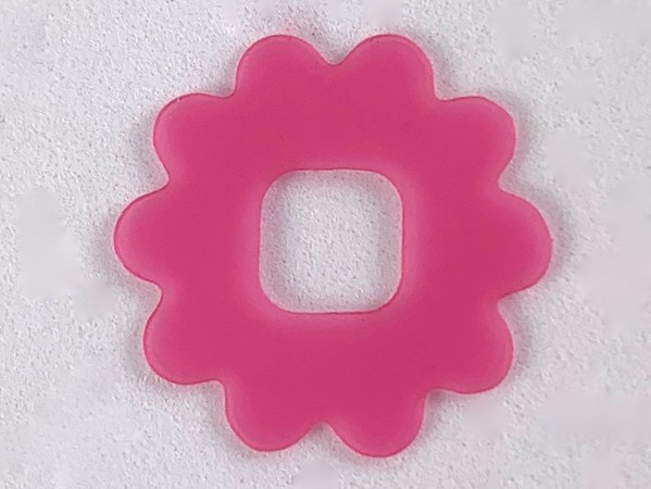 Clikits Icon Accent, Flower 2 3/4 x 2 3/4, 10 Petals in Trans-Dark Pink